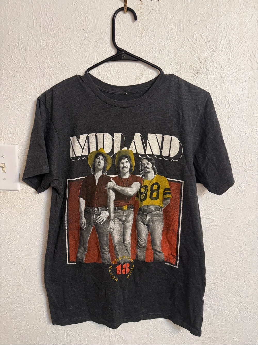 Midland Graphic Band Tee - Charcoal Black